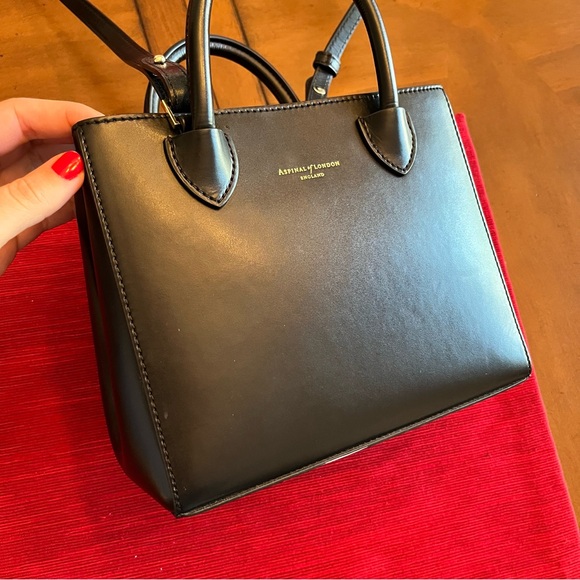 Updated Photos - Aspinal of London Mini Madison Tote - Black - Picture 2 of 14